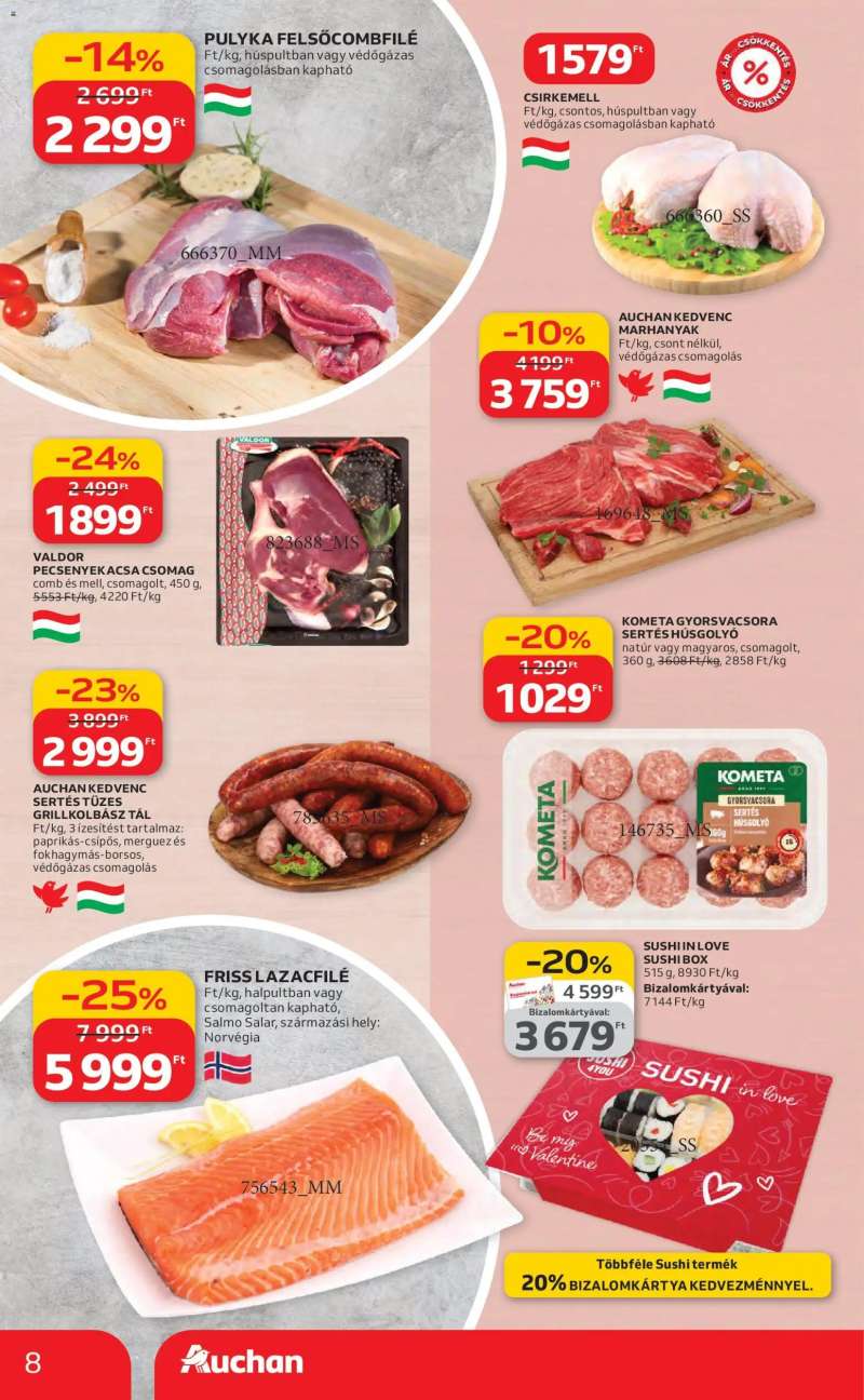 Auchan Szupermarket akciós újság 8 oldal