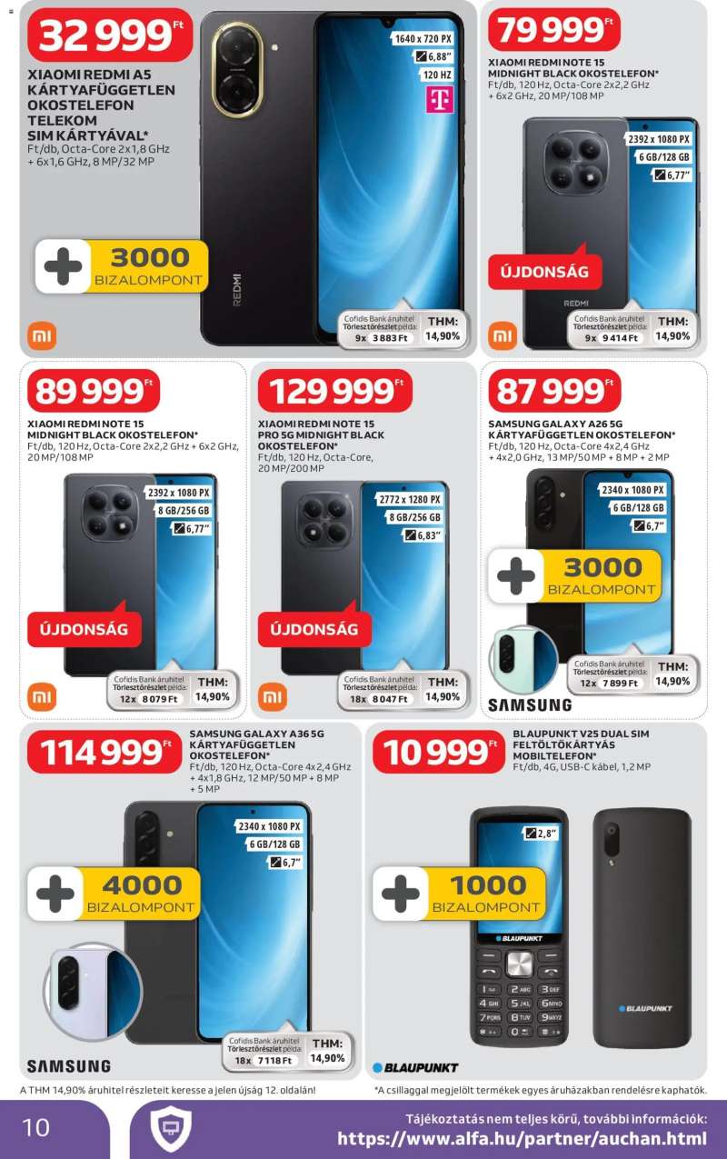 Auchan Elektronikai ajánlataink 10 oldal