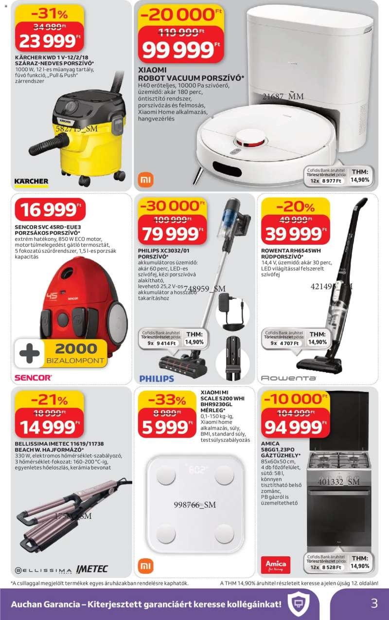 Auchan Elektronikai ajánlataink 3 oldal