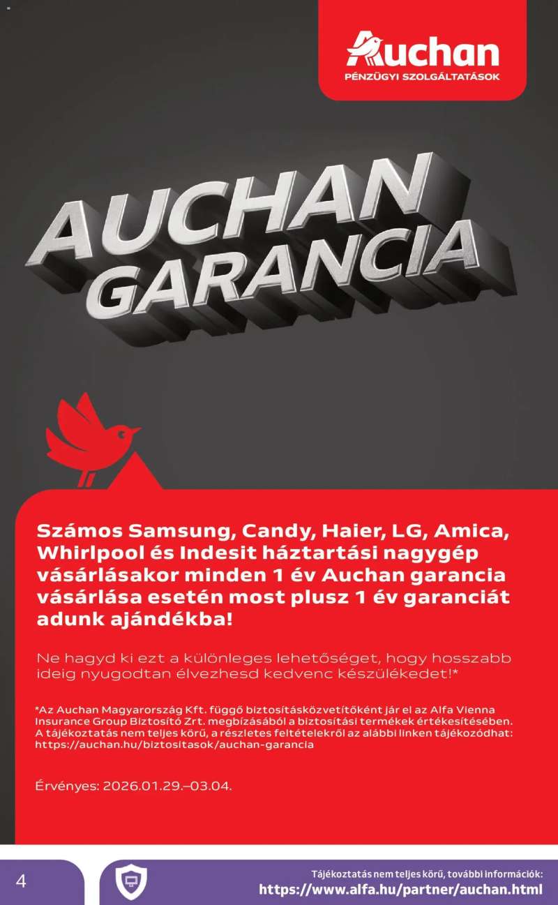 Auchan Elektronikai ajánlataink 4 oldal