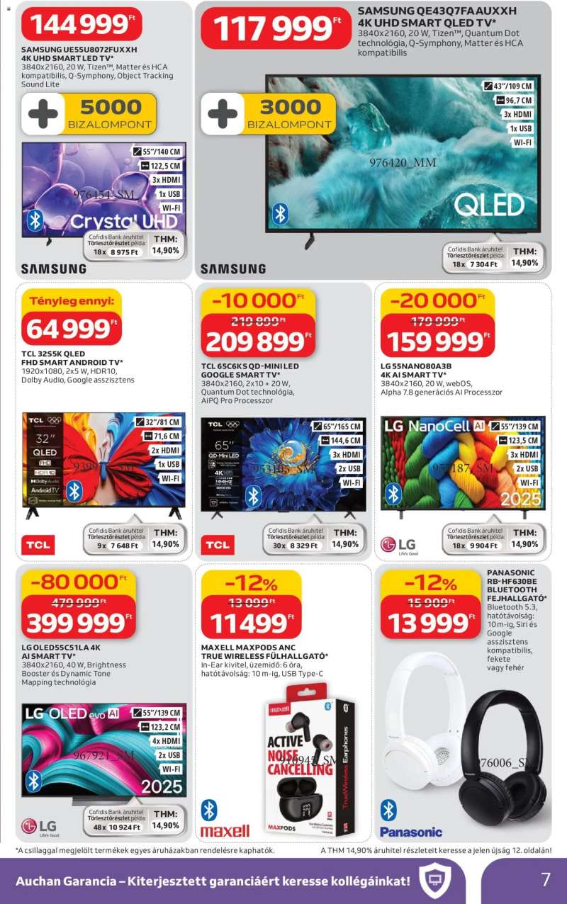 Auchan Elektronikai ajánlataink 7 oldal