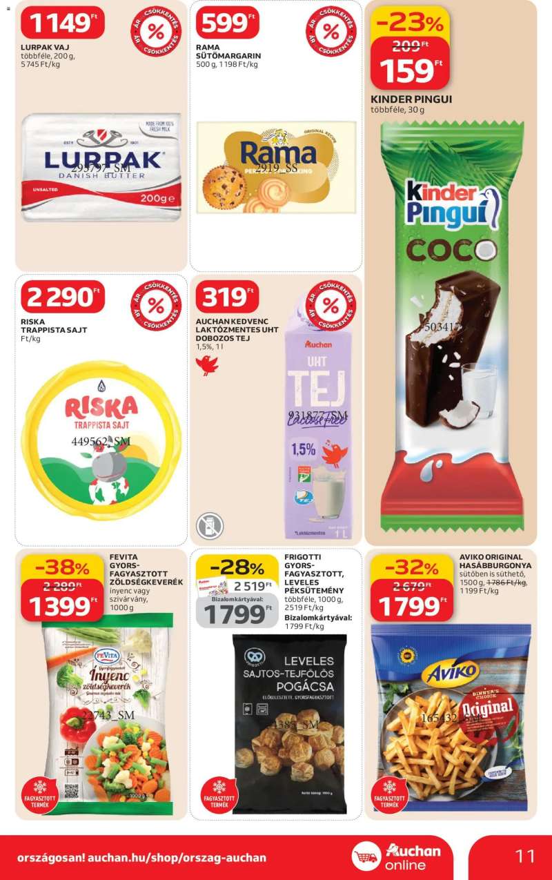 Auchan Szupermarket akciós újság 11 oldal