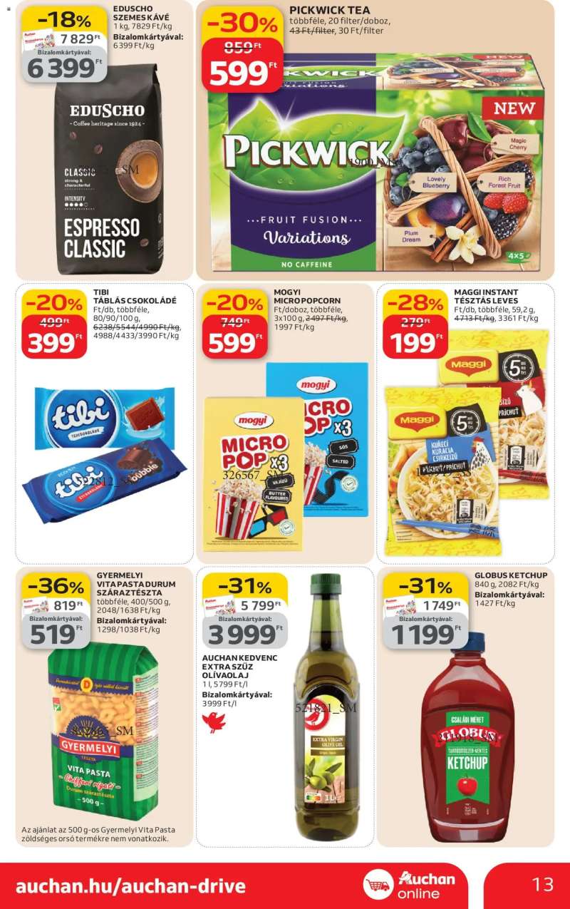 Auchan Szupermarket akciós újság 13 oldal