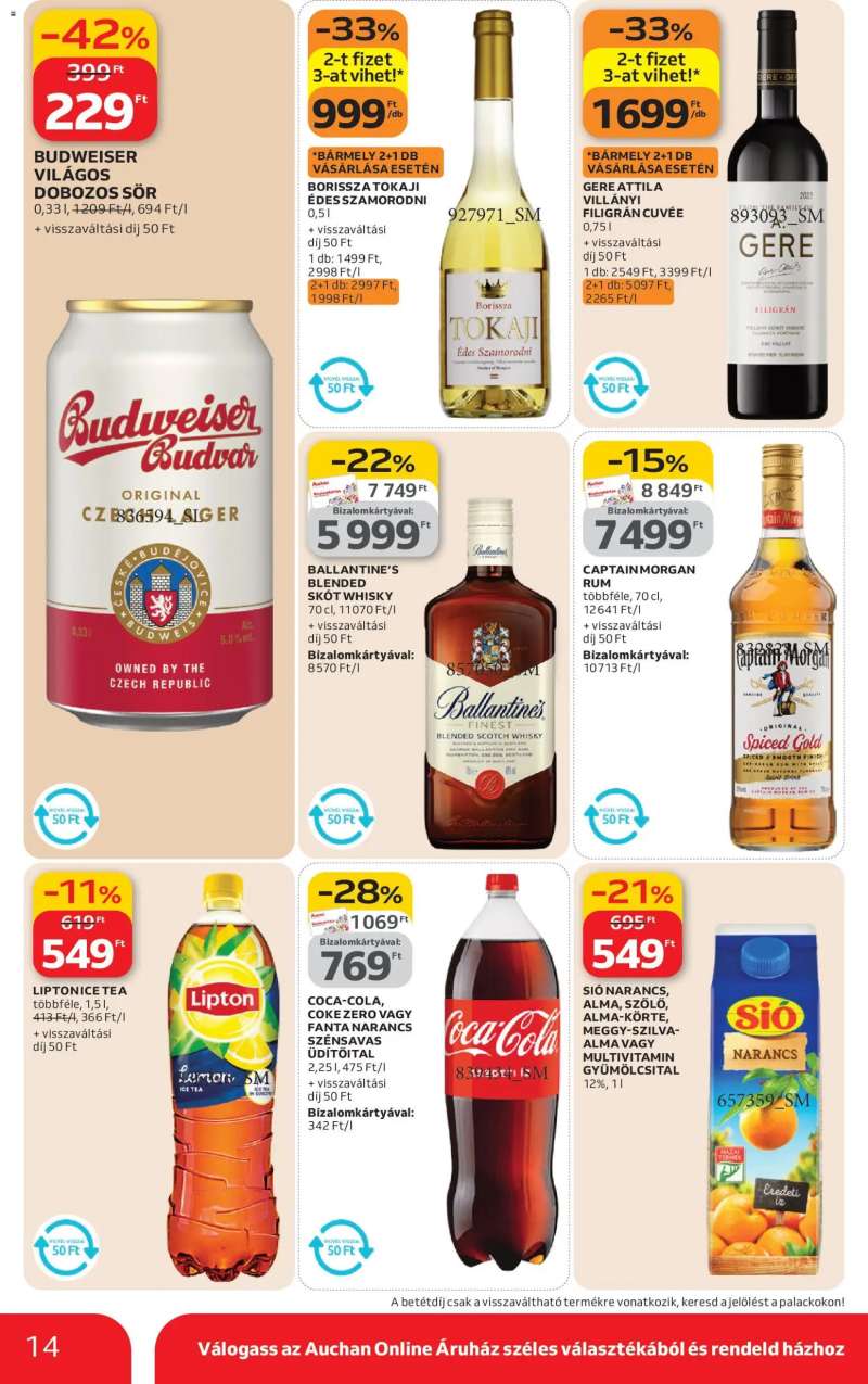 Auchan Szupermarket akciós újság 14 oldal