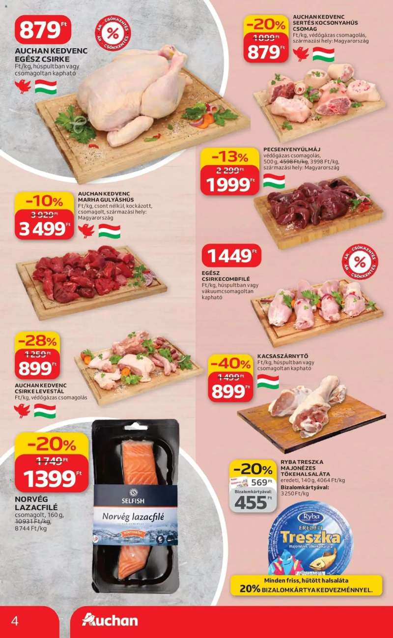 Auchan Auchan akciós újság Budapest 4 oldal