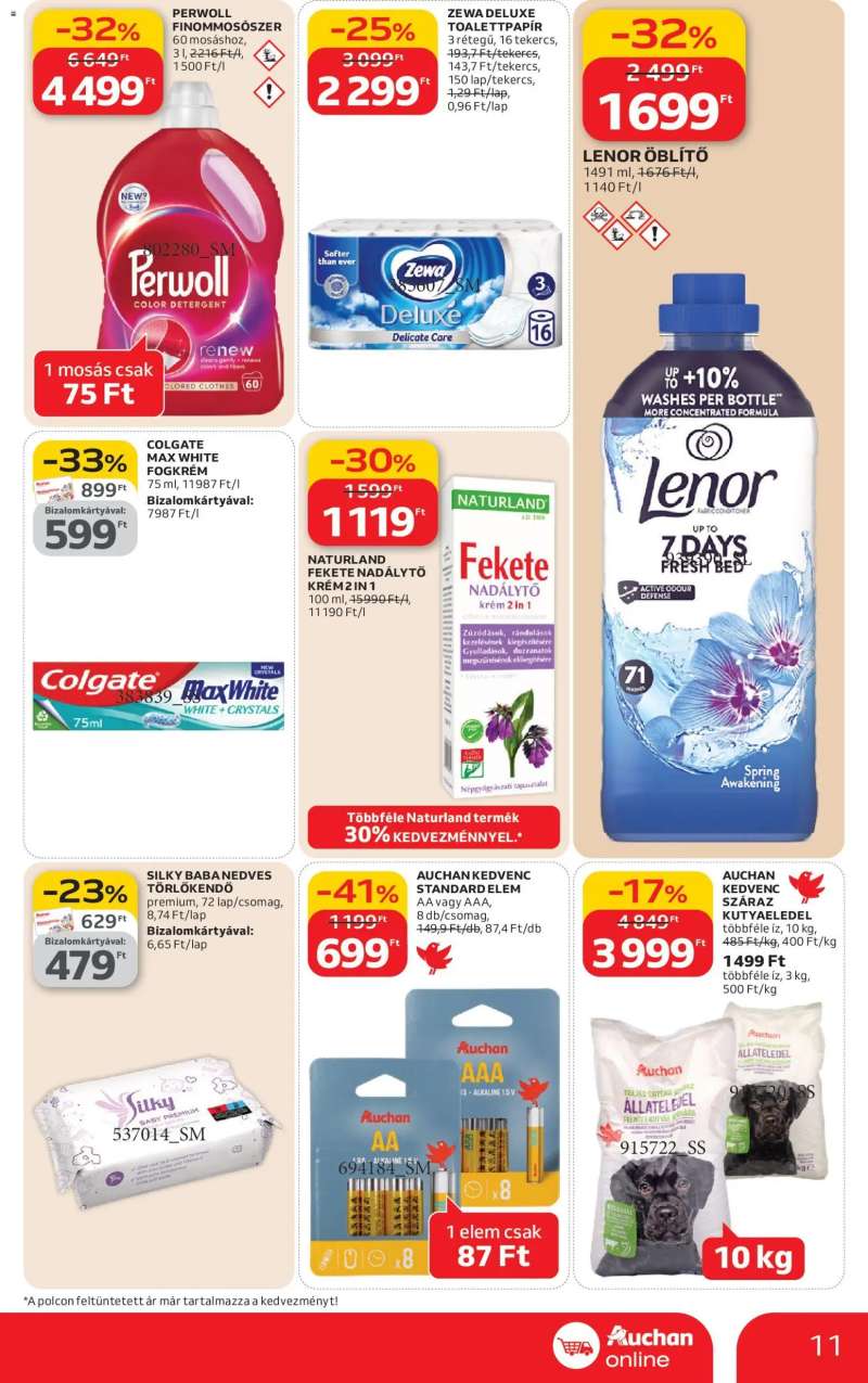 Auchan Szupermarket akciós újság 11 oldal