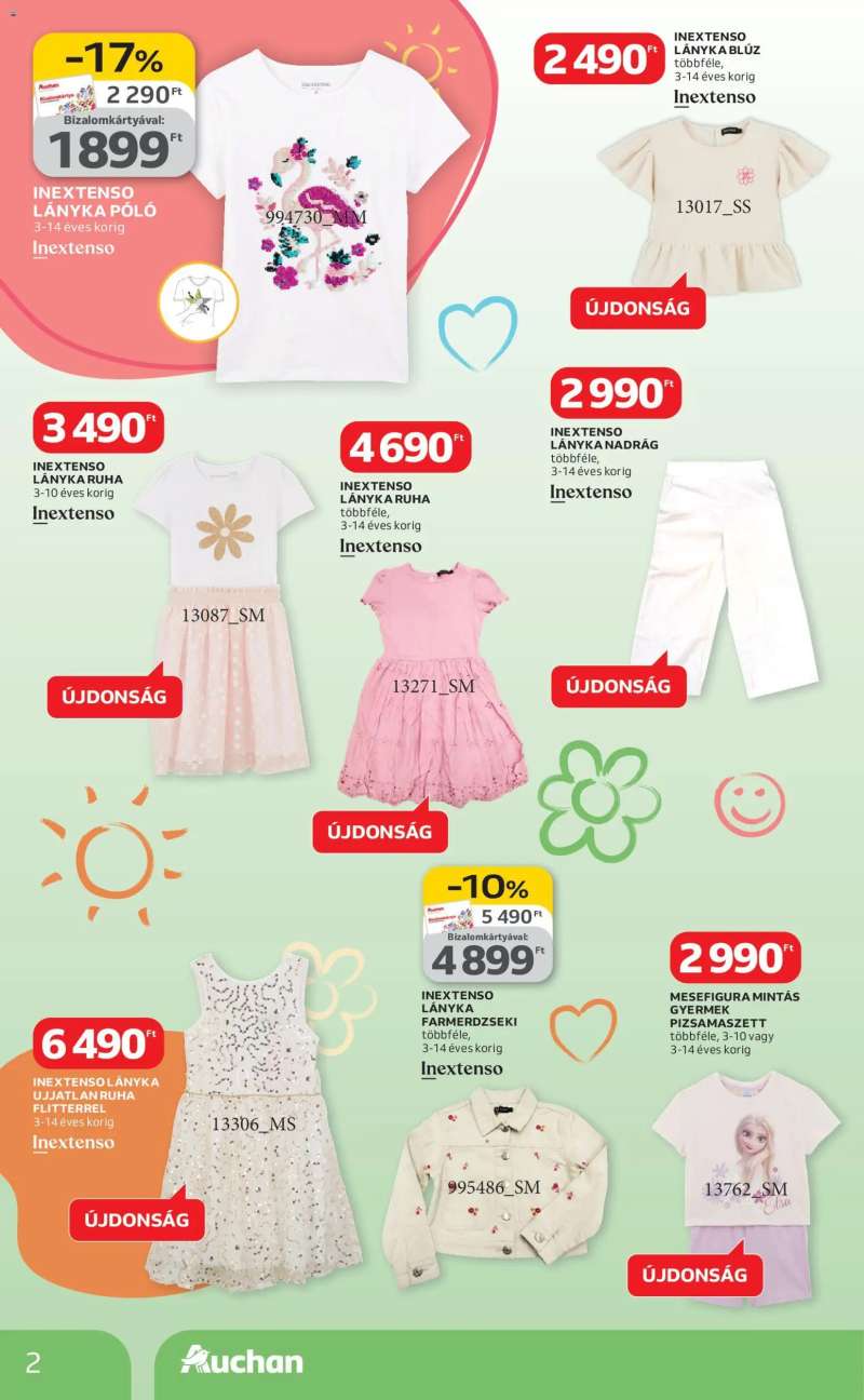 Auchan Auchan Tavaszi textil ajánlataink 2 oldal