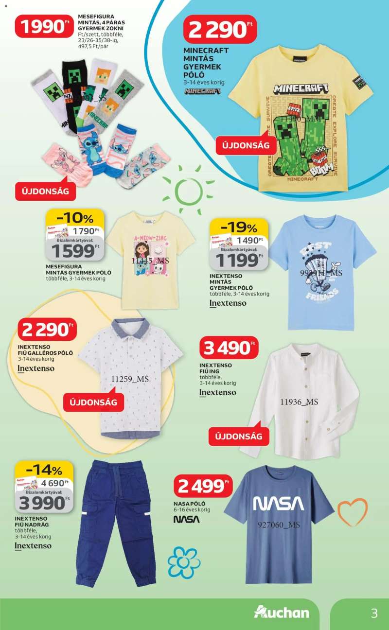 Auchan Auchan Tavaszi textil ajánlataink 3 oldal