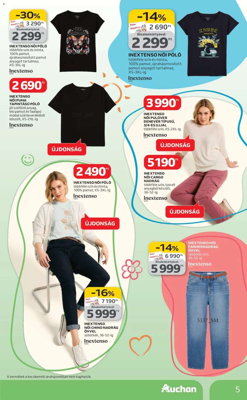Auchan Auchan Tavaszi textil ajánlataink 5 oldal
