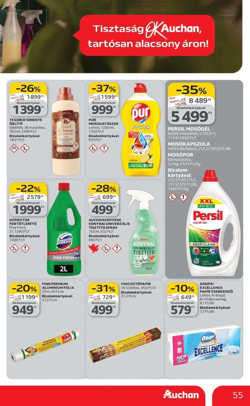 Auchan Auchan akciós újság Budapest 55 oldal