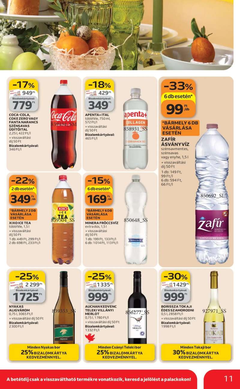 Auchan Auchan Szupermarket akciós újság 11 oldal