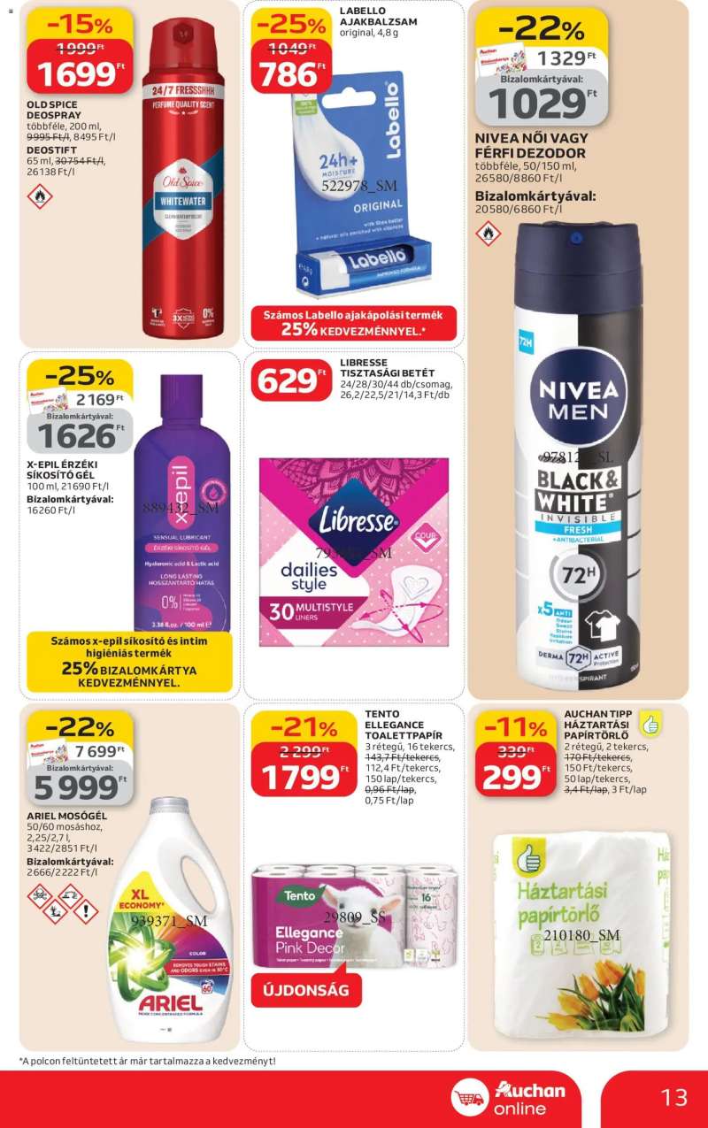 Auchan Auchan Szupermarket akciós újság 13 oldal