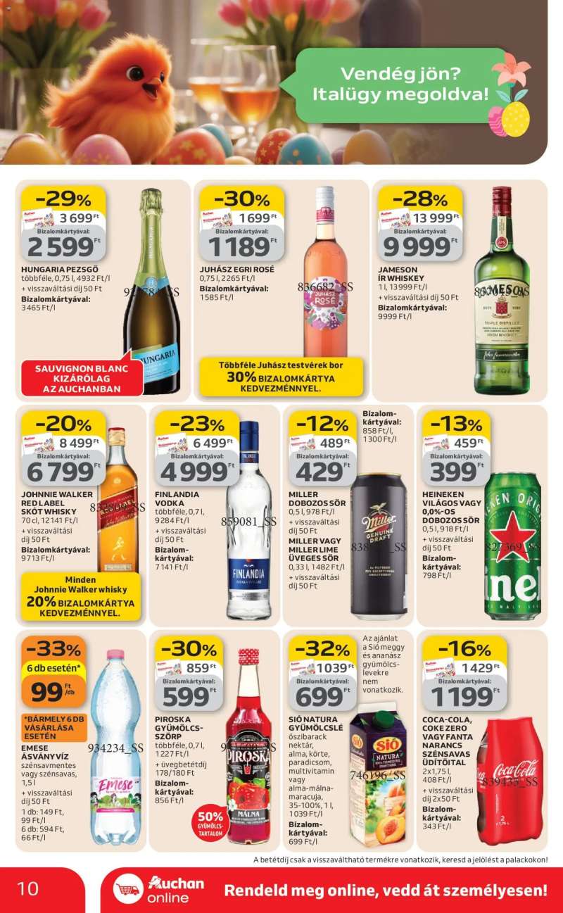 Auchan Auchan Szupermarket akciós újság 10 oldal