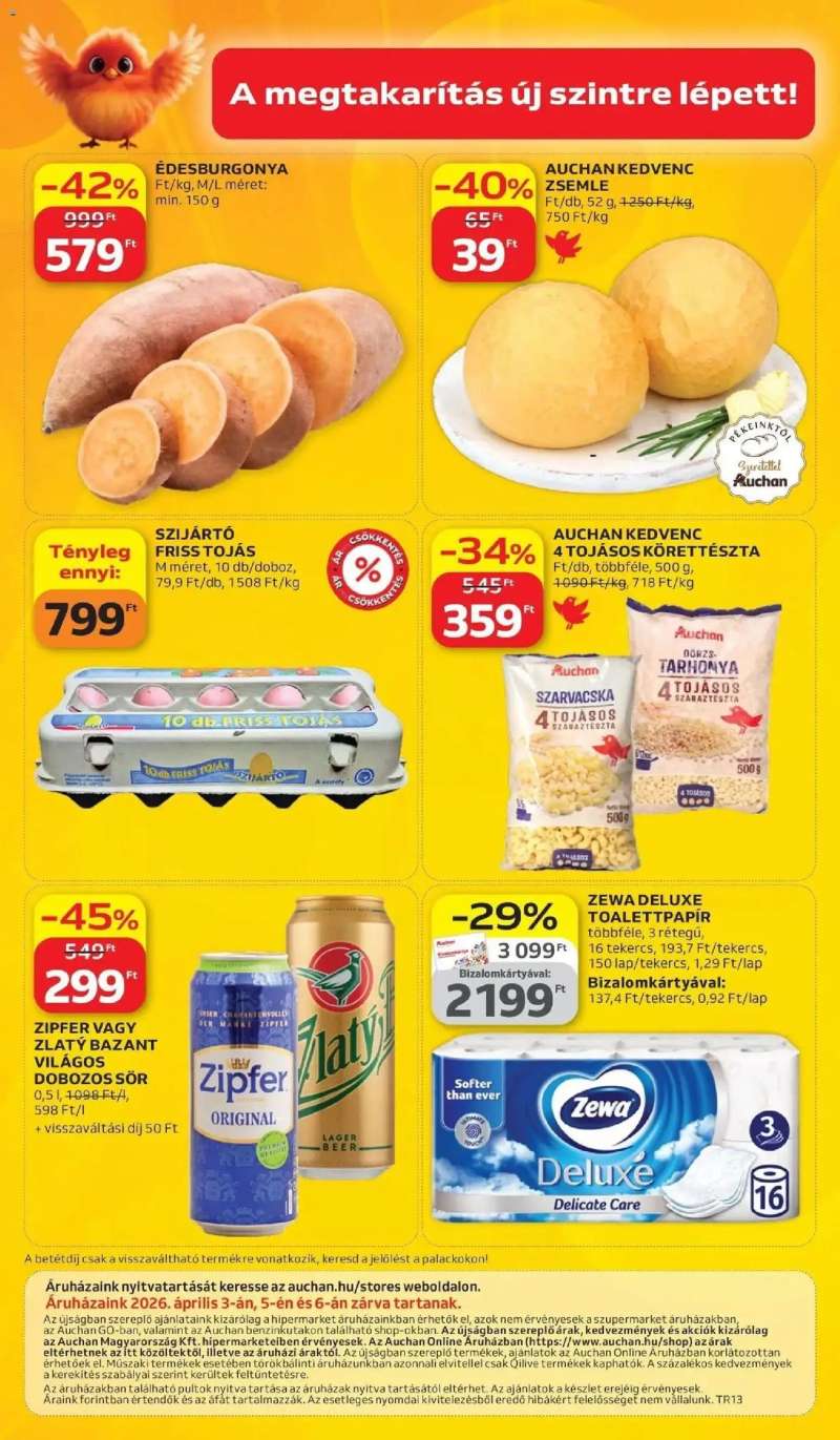 Auchan Auchan újság érvényessége 2026.04.08-ig 60 oldal