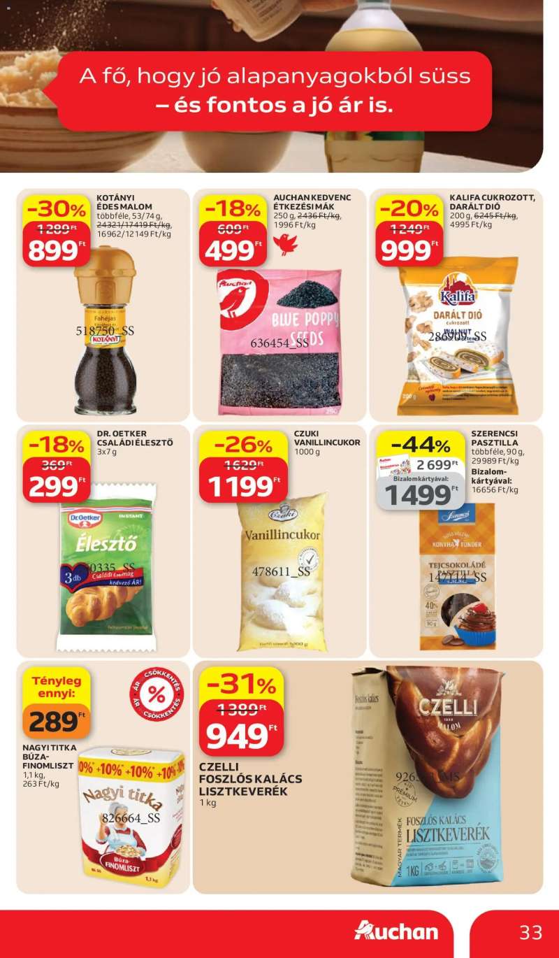 Auchan Auchan akciós újság 33 oldal
