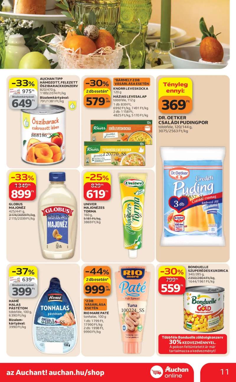 Auchan Auchan Szupermarket akciós újság 11 oldal