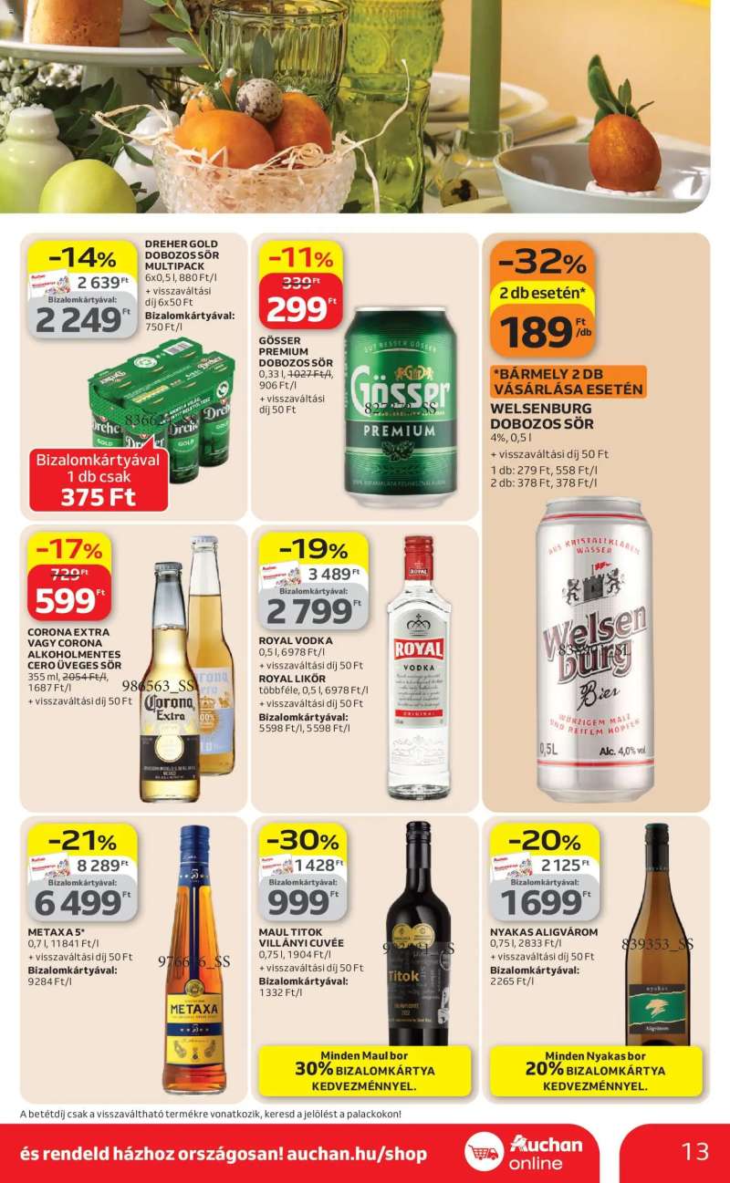 Auchan Auchan Szupermarket akciós újság 13 oldal
