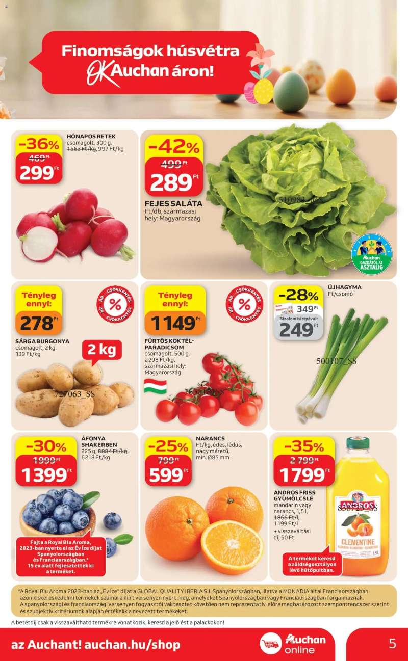 Auchan Auchan Szupermarket akciós újság 5 oldal