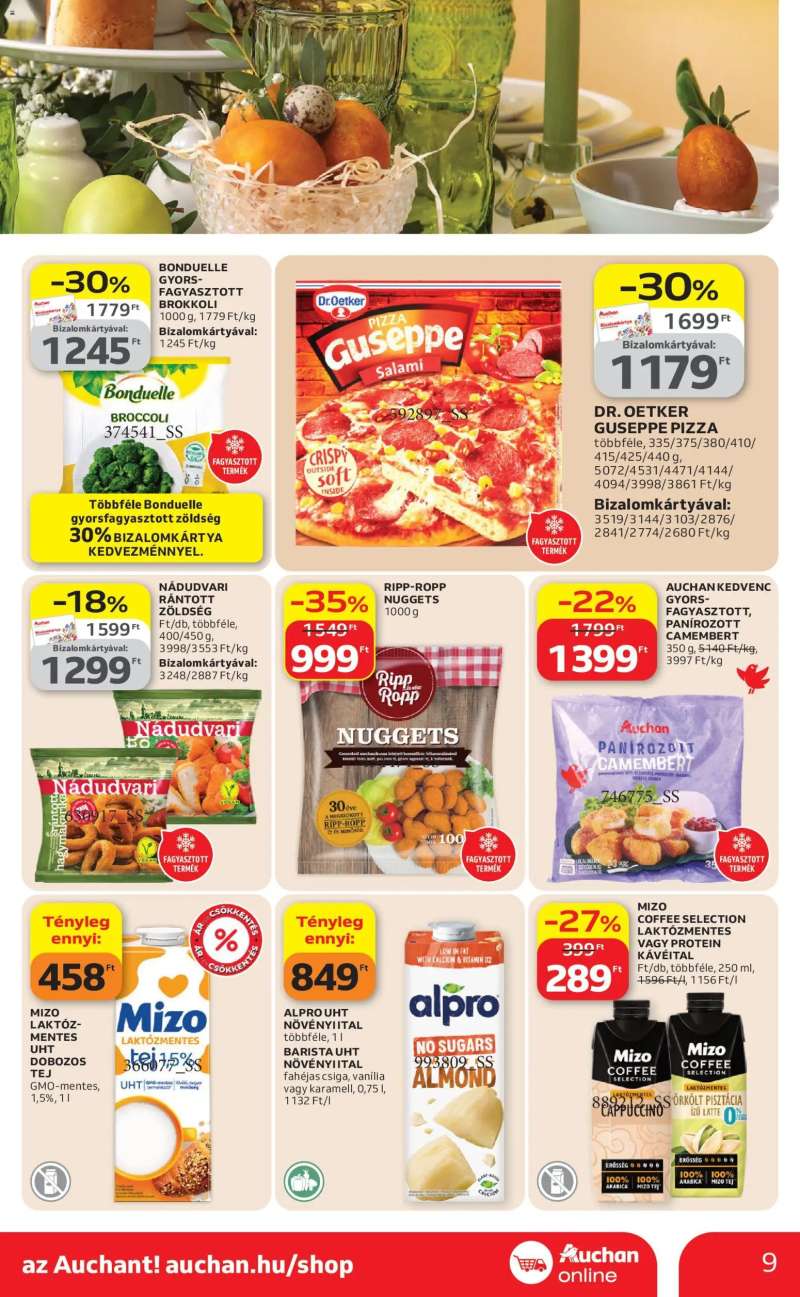Auchan Auchan Szupermarket akciós újság 9 oldal