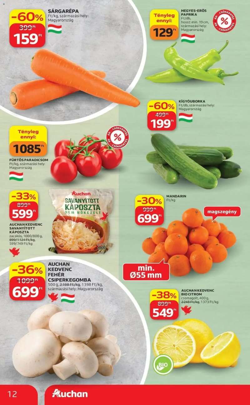 Auchan Auchan akciós újság Budapest 12 oldal