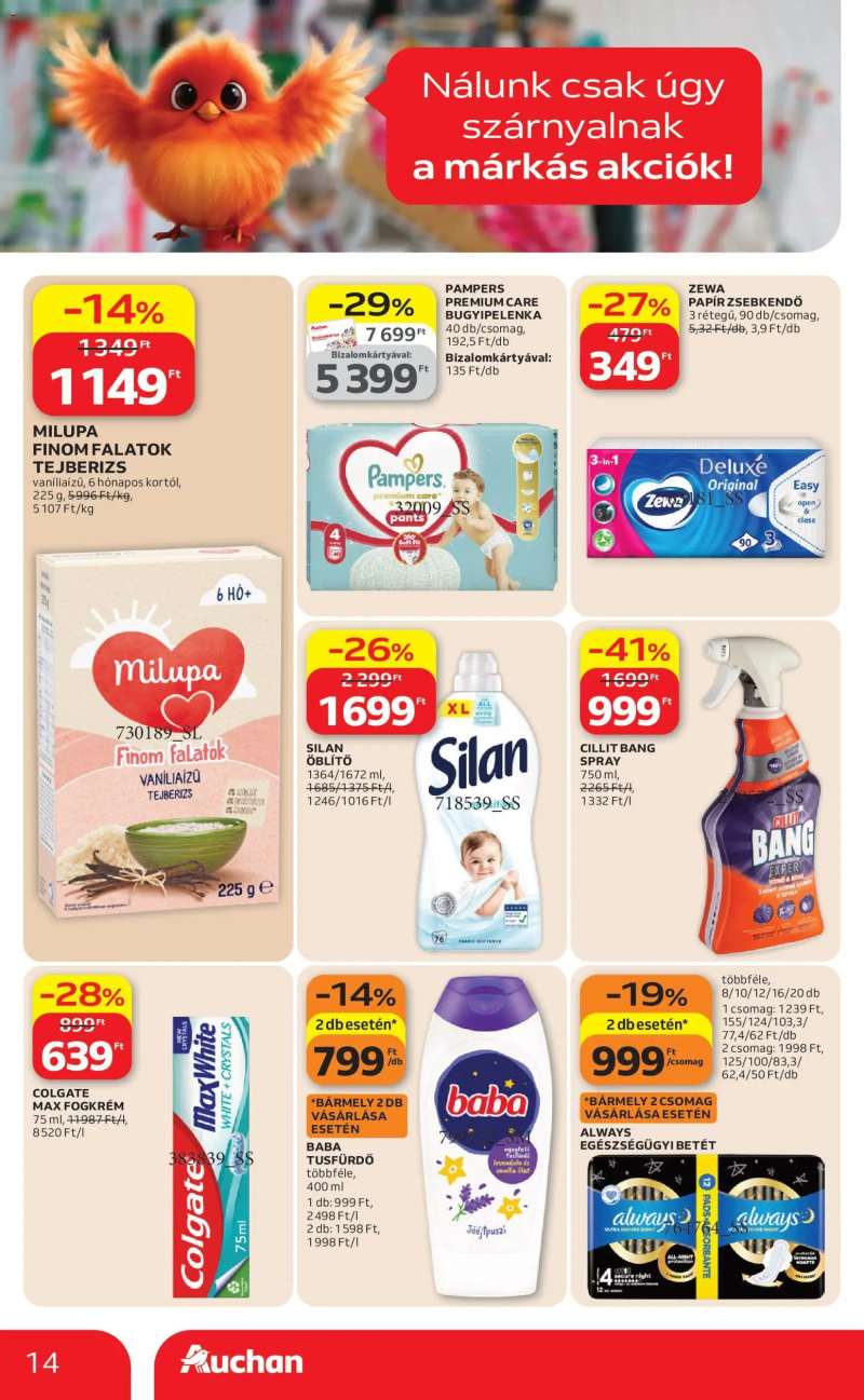 Auchan Auchan Szupermarket akciós újság 14 oldal