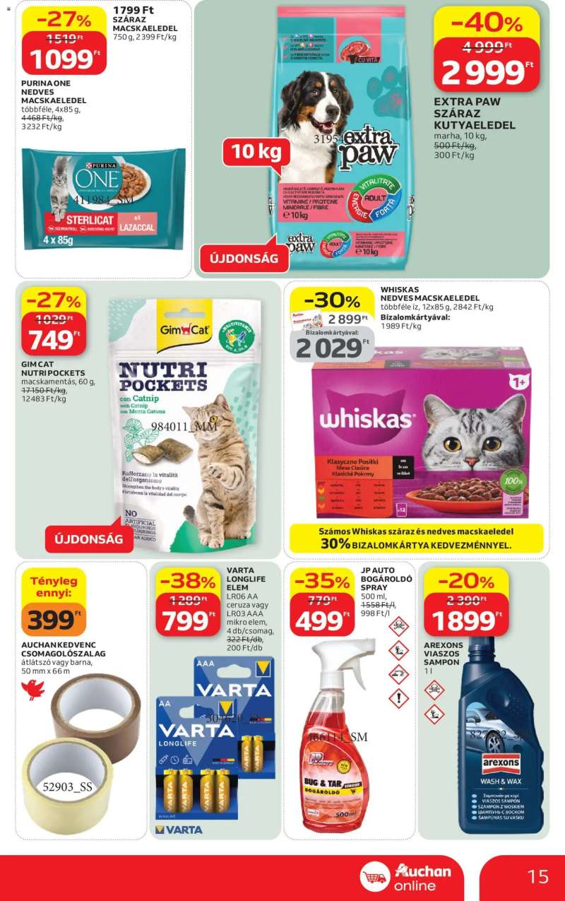 Auchan Auchan Szupermarket akciós újság 15 oldal
