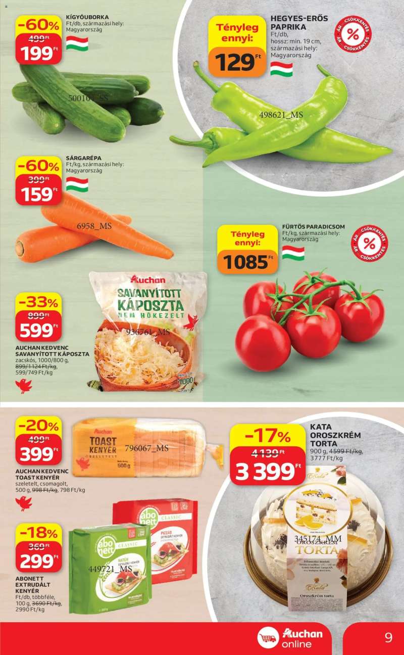 Auchan Auchan Szupermarket akciós újság 9 oldal