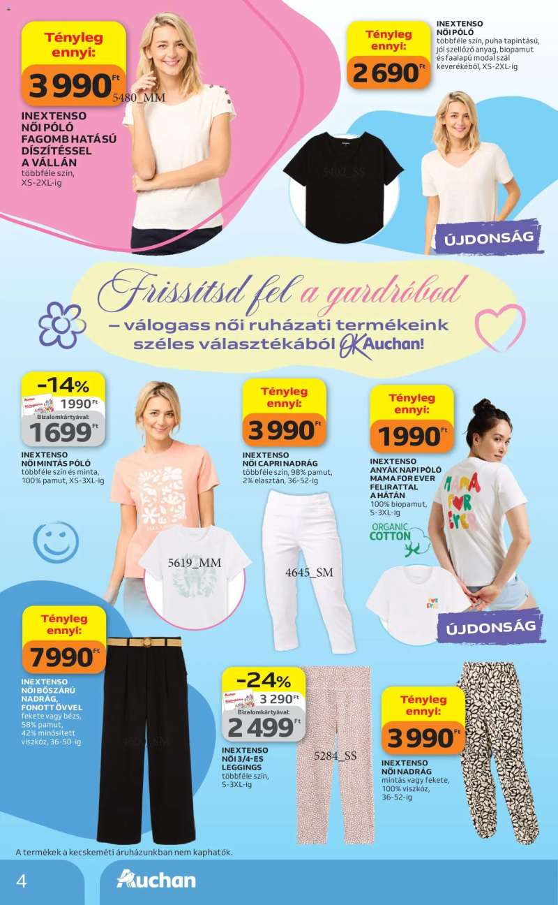 Auchan Auchan Tavaszi Textil ajánlataink 4 oldal