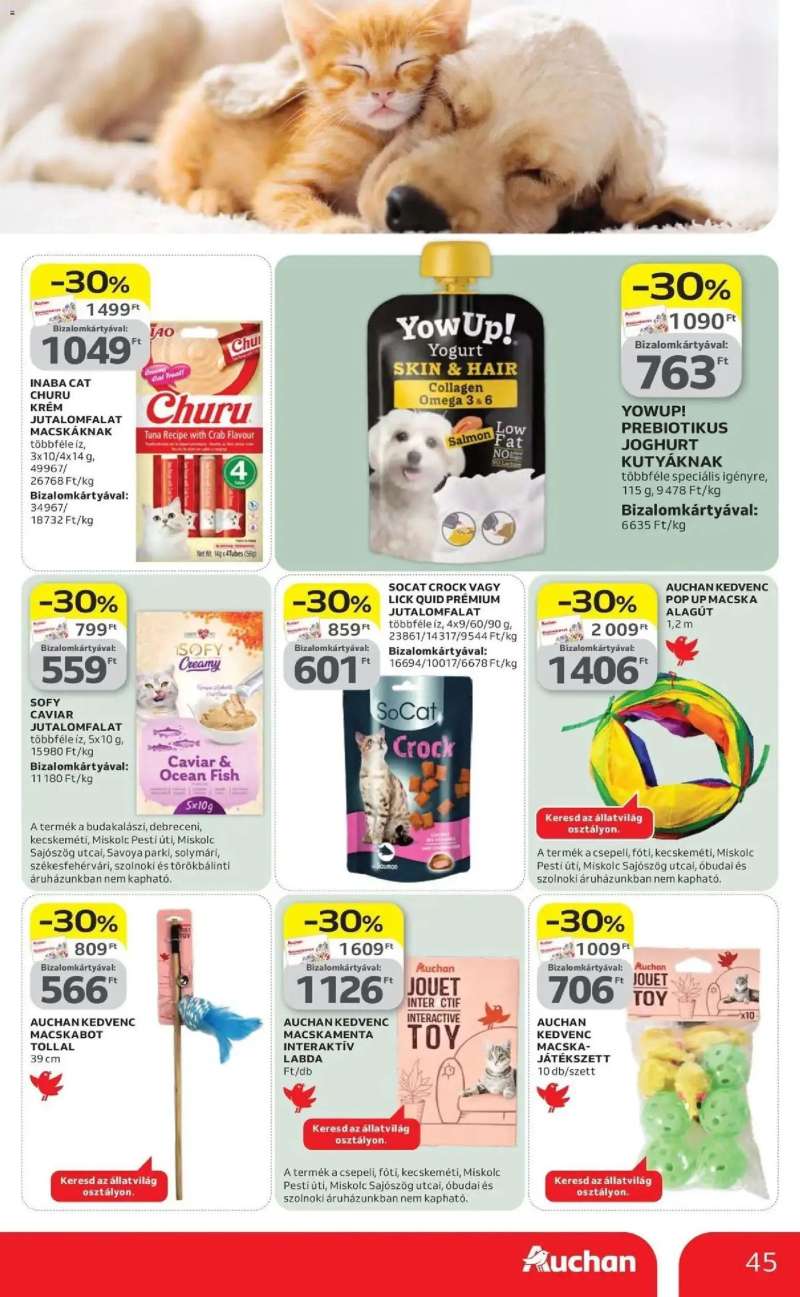 Auchan Auchan akciós újság Miskolc 45 oldal