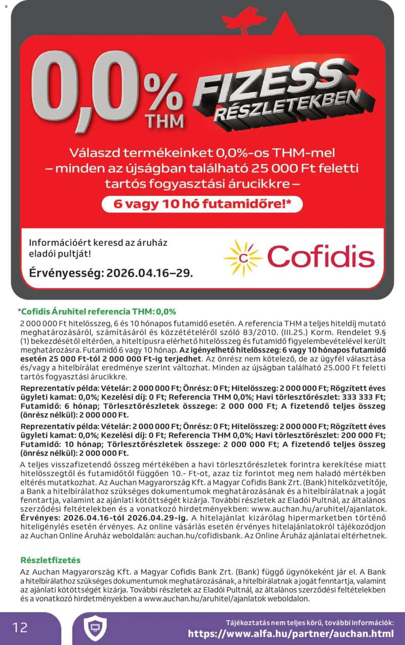 Auchan Auchan Elektronikai ajánlataink 12 oldal