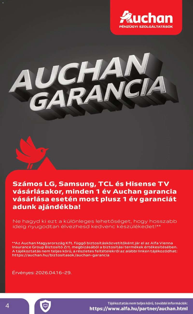 Auchan Auchan Elektronikai ajánlataink 4 oldal