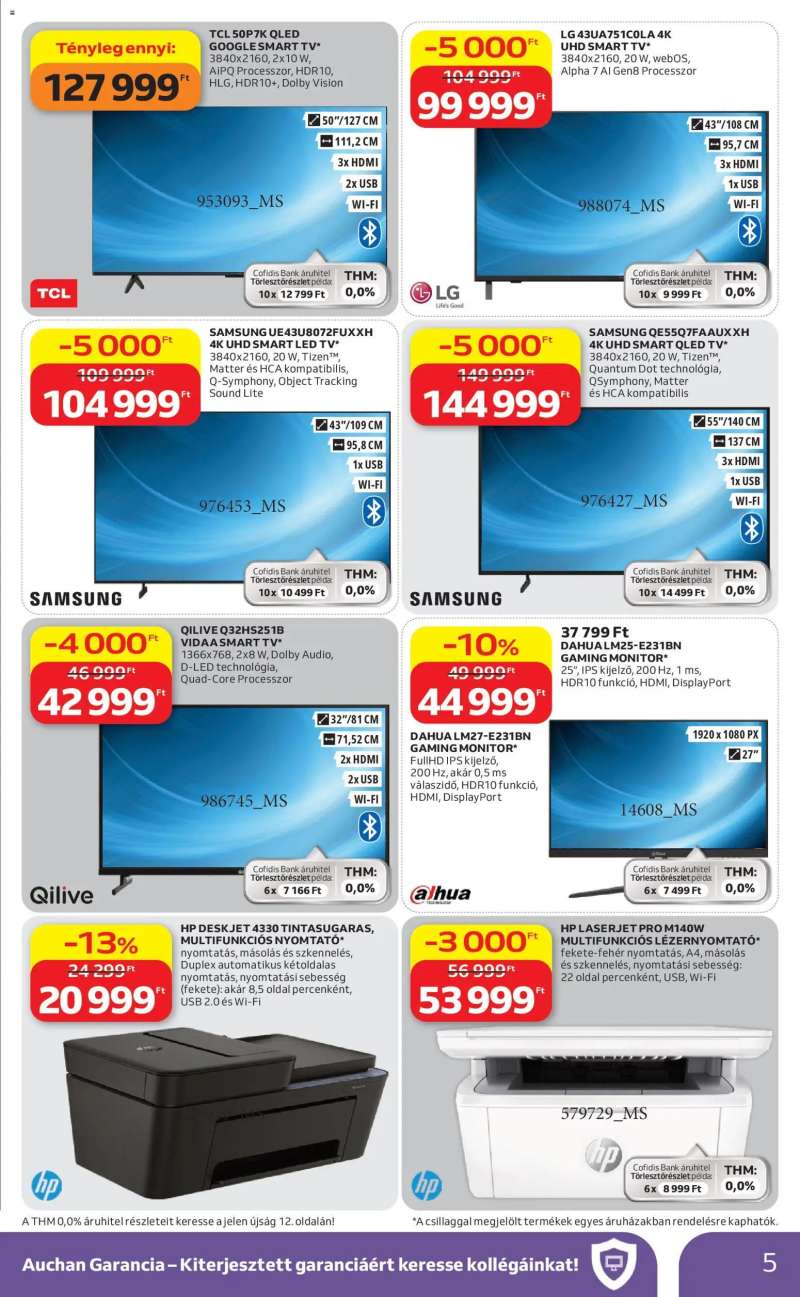 Auchan Auchan Elektronikai ajánlataink 5 oldal