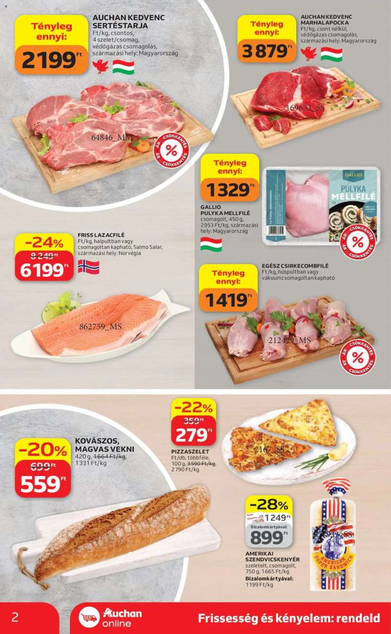 Auchan Auchan Szupermarket akciós újság 2 oldal