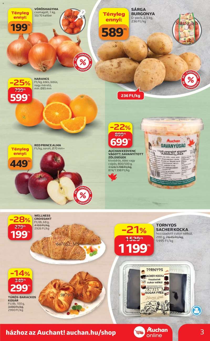 Auchan Auchan Szupermarket akciós újság 3 oldal