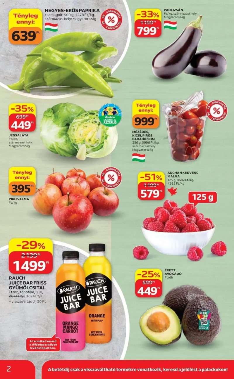 Auchan Auchan akciós újság Budapest 2 oldal