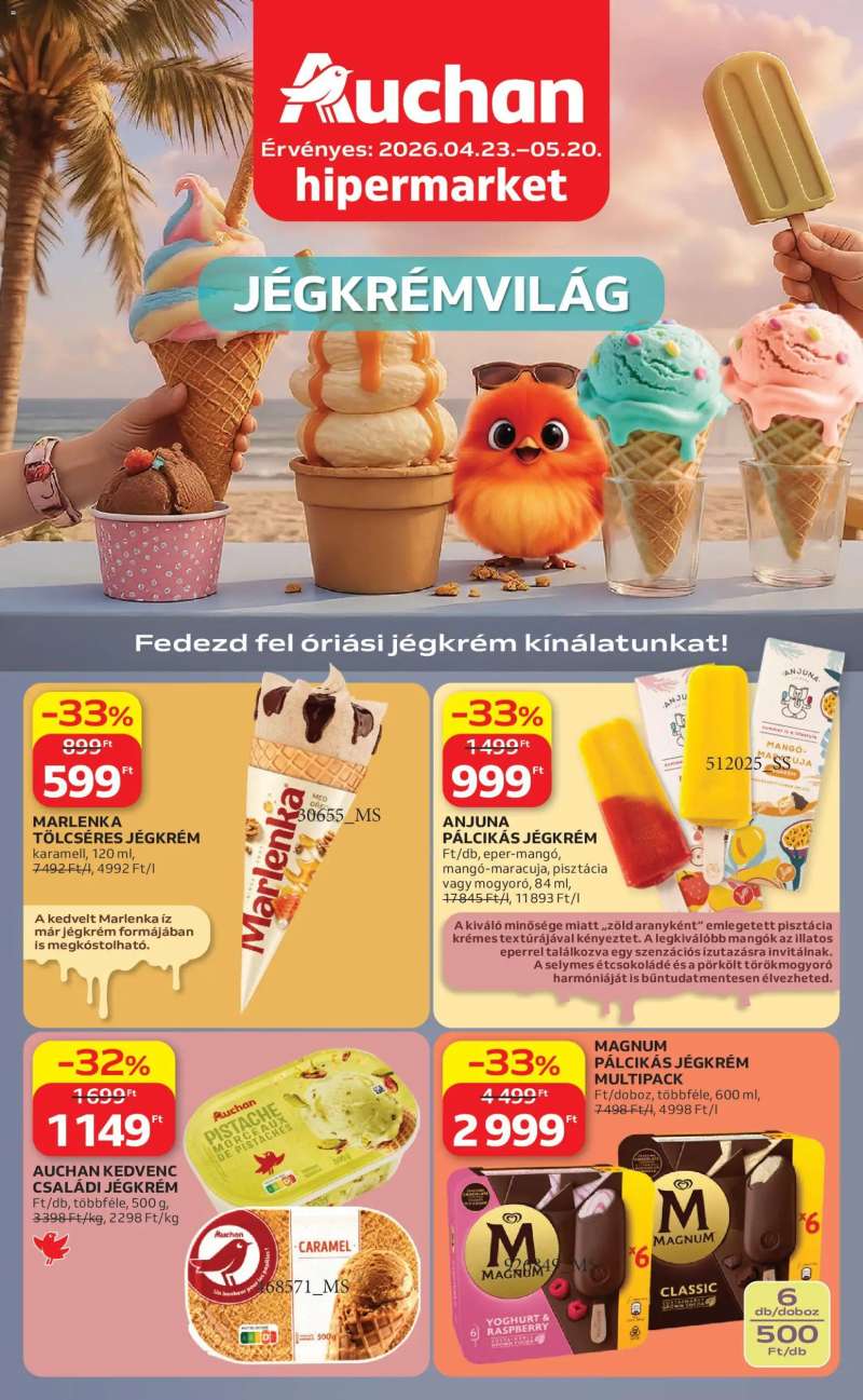 Auchan Auchan Jégkrém ajánlataink 1 oldal
