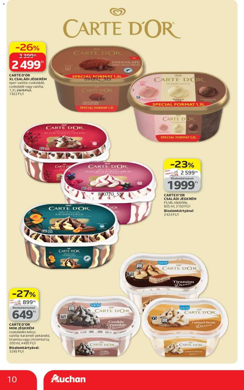 Auchan Auchan Jégkrém ajánlataink 10 oldal