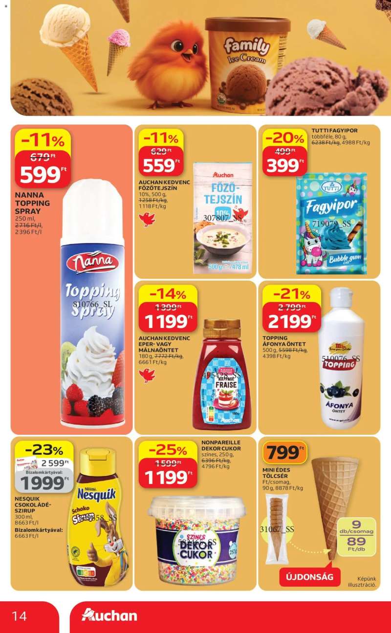 Auchan Auchan Jégkrém ajánlataink 14 oldal