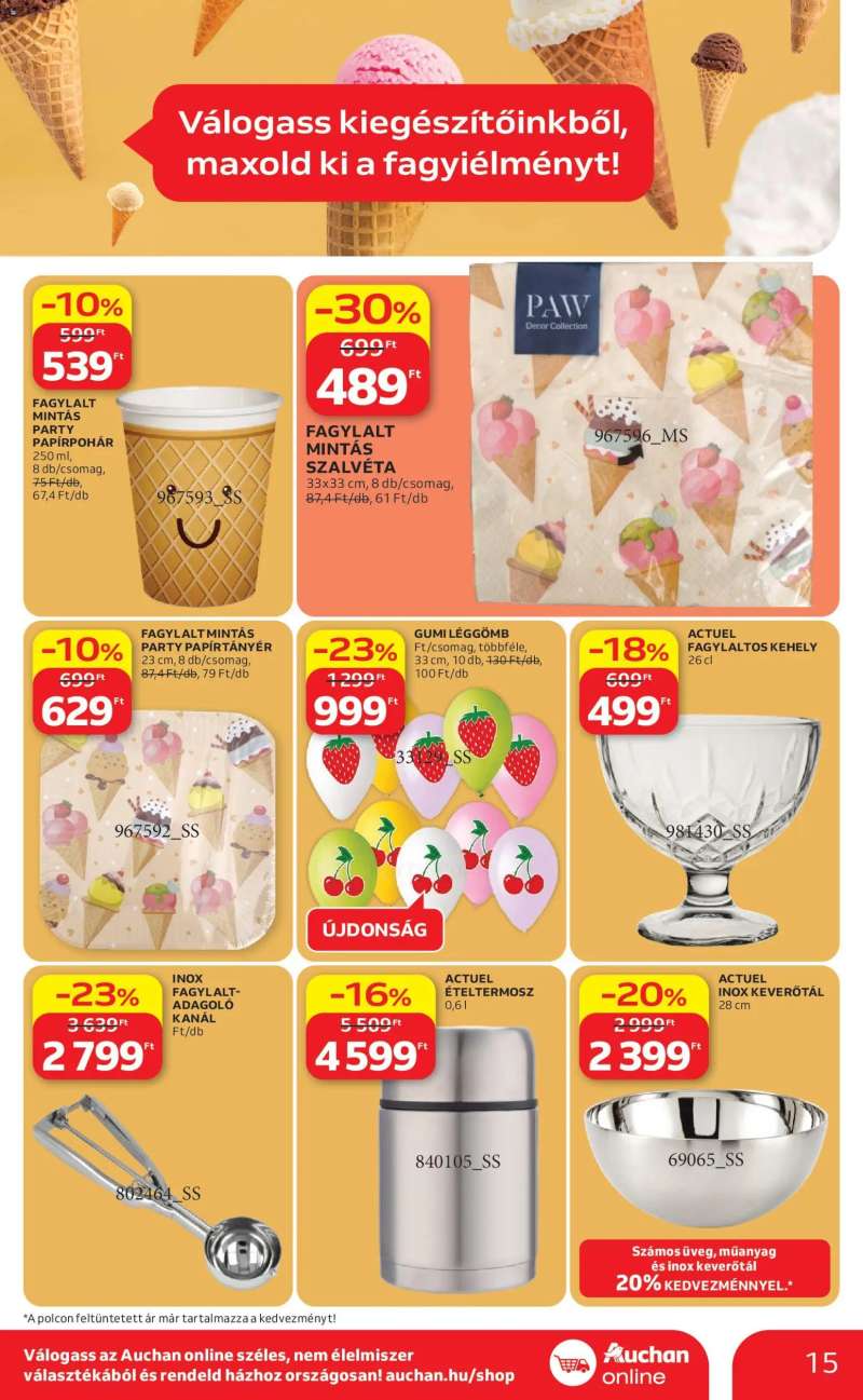 Auchan Auchan Jégkrém ajánlataink 15 oldal