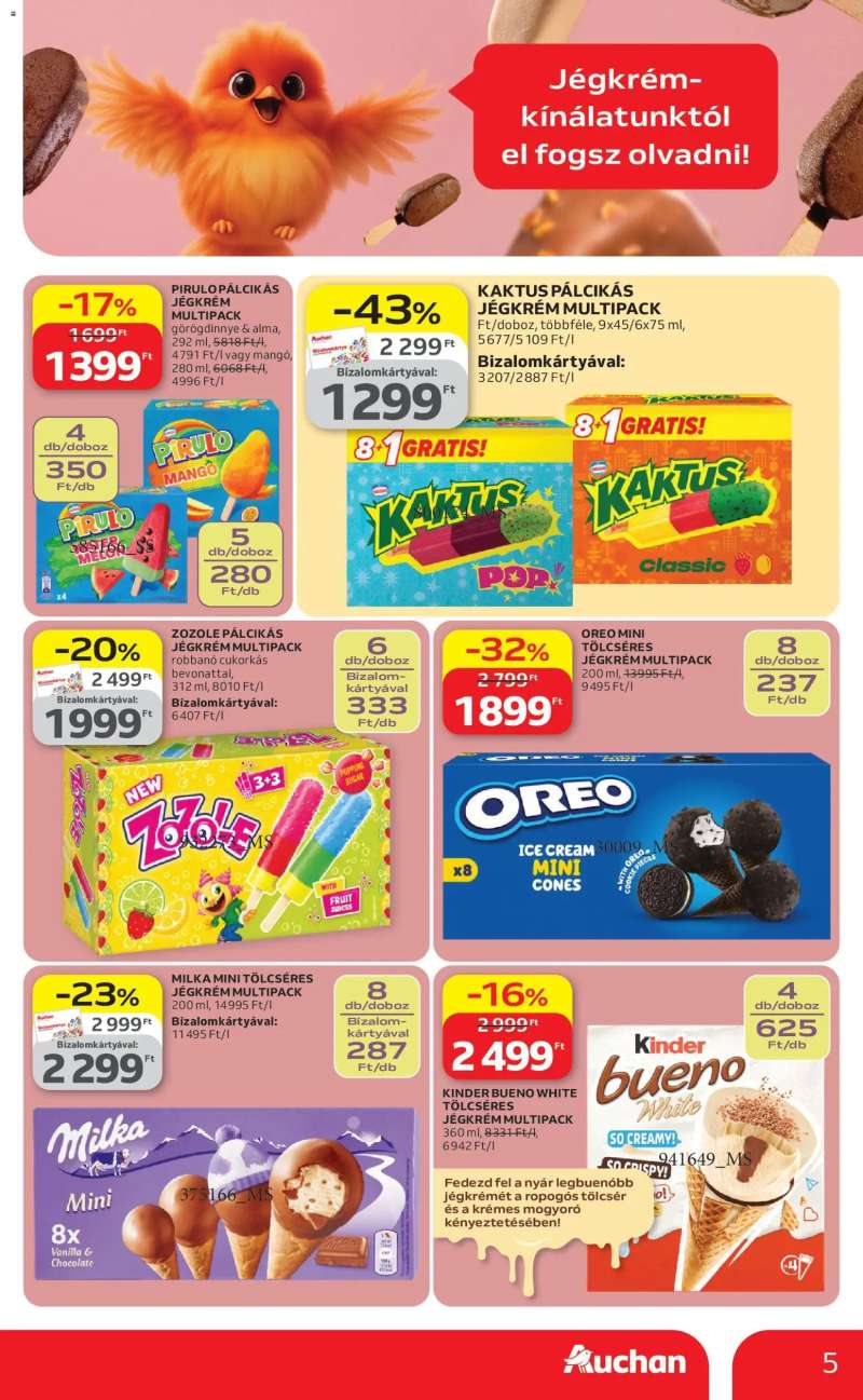 Auchan Auchan Jégkrém ajánlataink 5 oldal