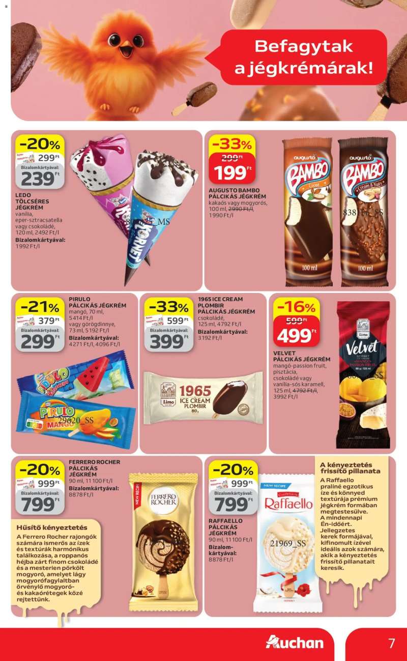 Auchan Auchan Jégkrém ajánlataink 7 oldal