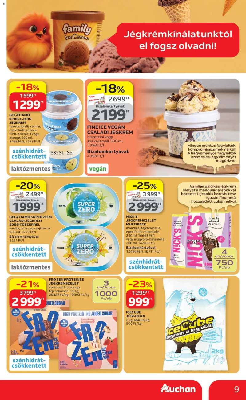 Auchan Auchan Jégkrém ajánlataink 9 oldal