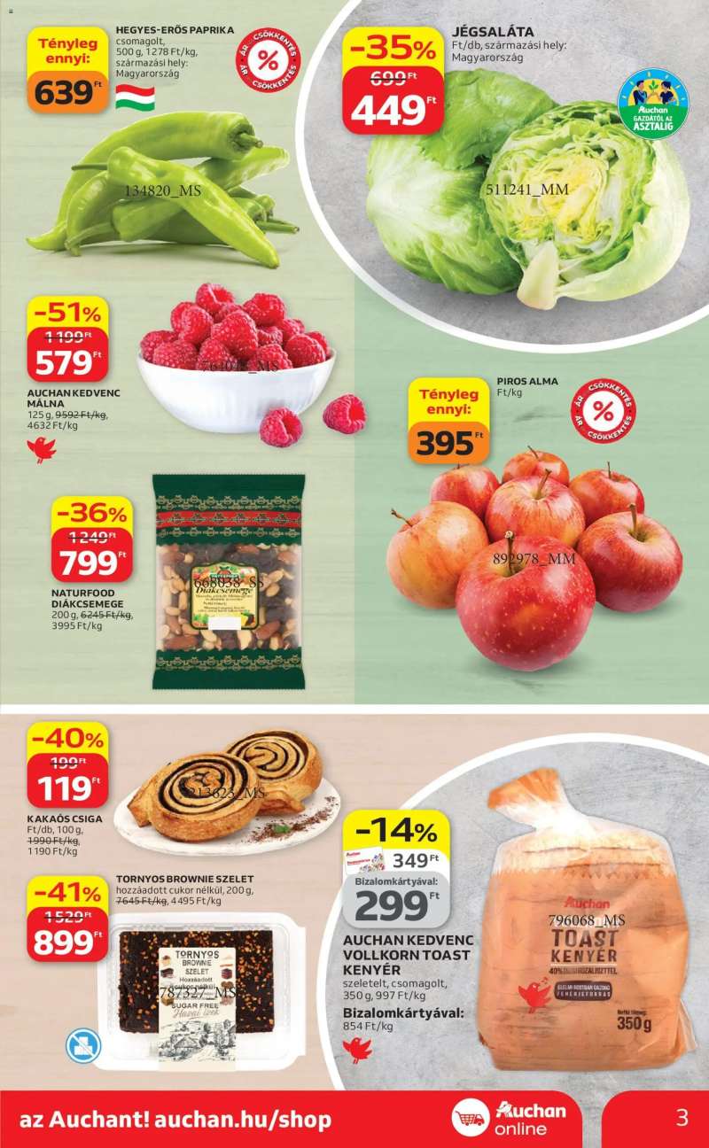 Auchan Auchan Szupermarket akciós újság 3 oldal