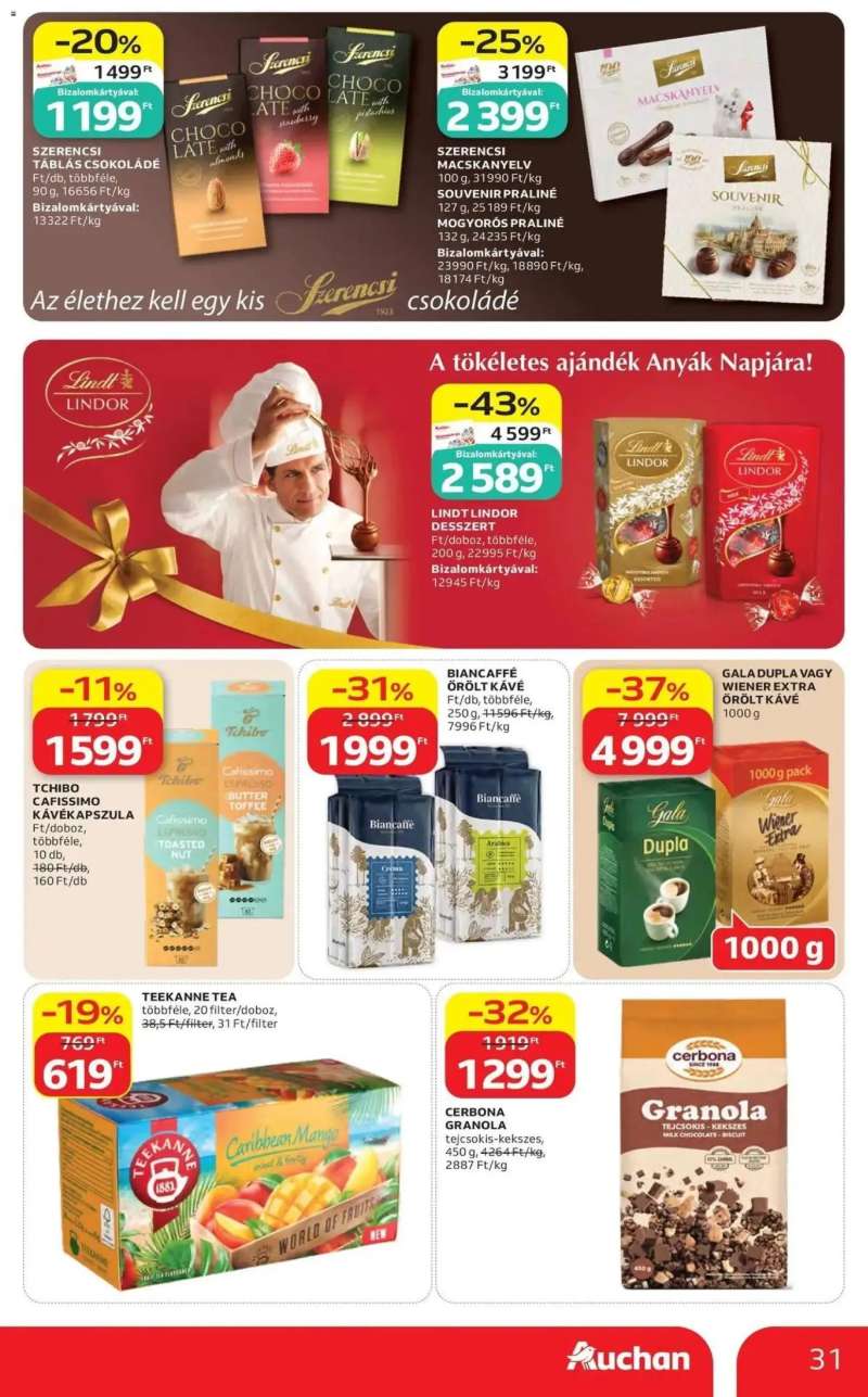 Auchan Auchan akciós újság Miskolc 31 oldal