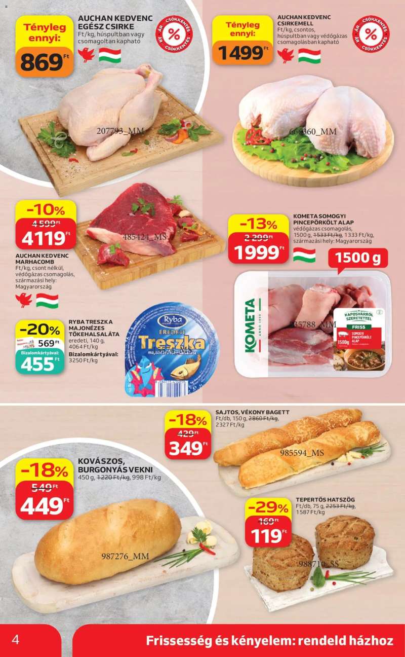 Auchan Auchan Szupermarket akciós újság 4 oldal