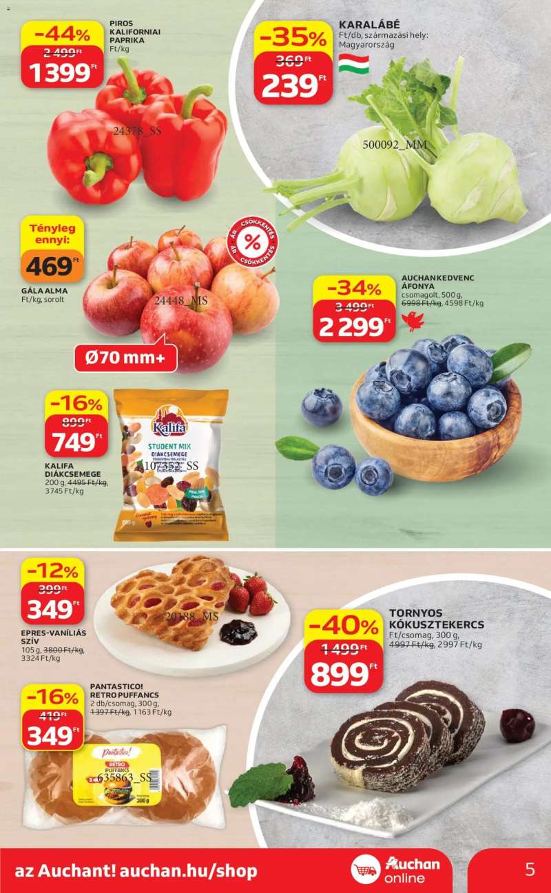 Auchan Auchan Szupermarket akciós újság 5 oldal