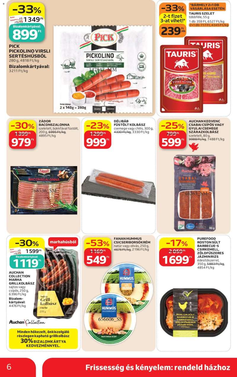 Auchan Auchan Szupermarket akciós újság 6 oldal