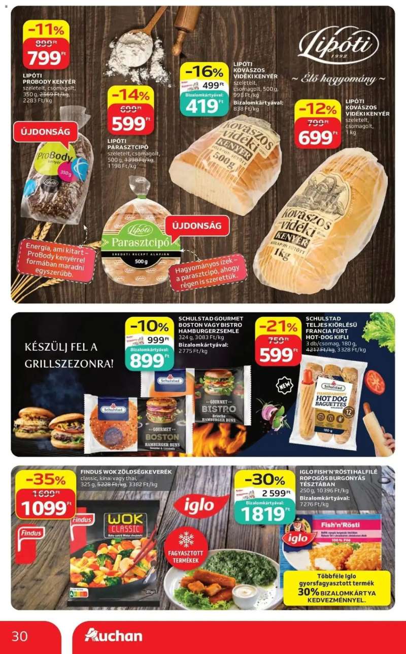 Auchan Auchan akciós újság Fót 30 oldal