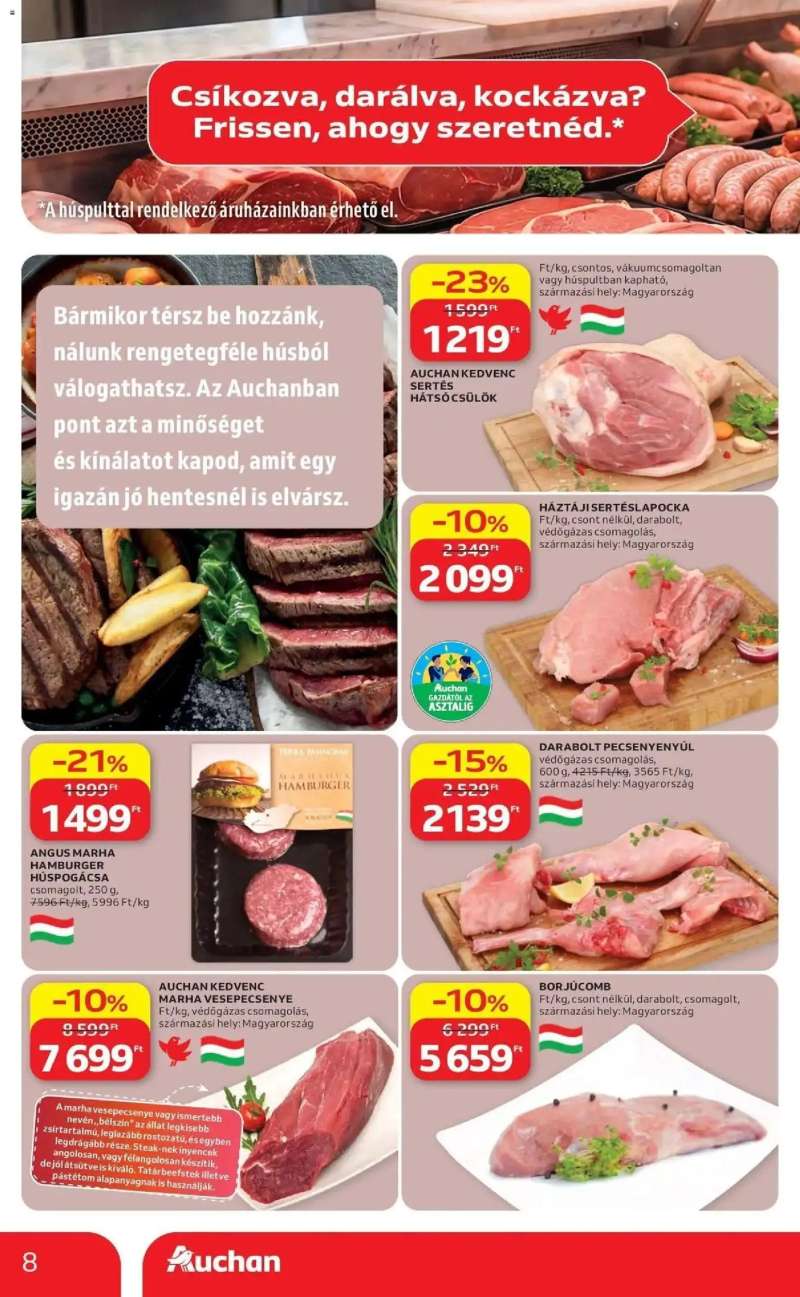 Auchan Auchan akciós újság Fót 8 oldal