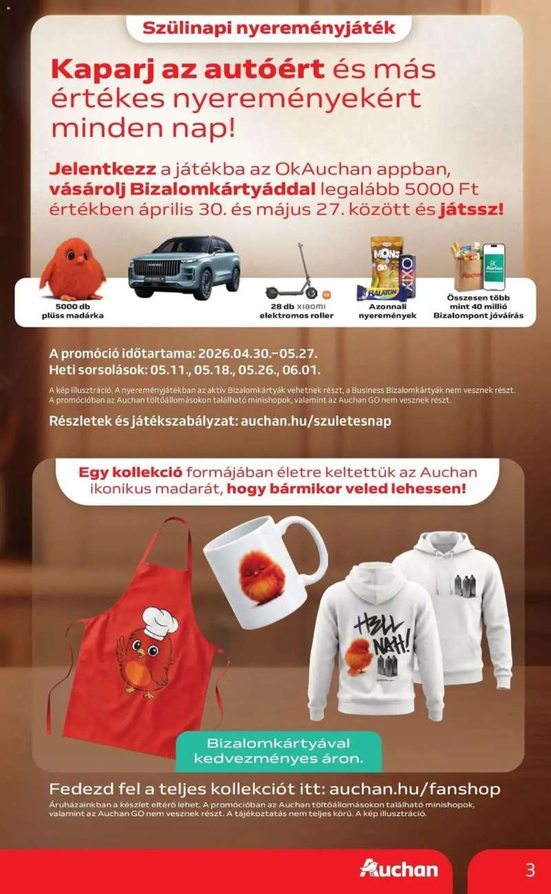 Auchan Auchan újság érvényessége 2026.05.13-ig 3 oldal